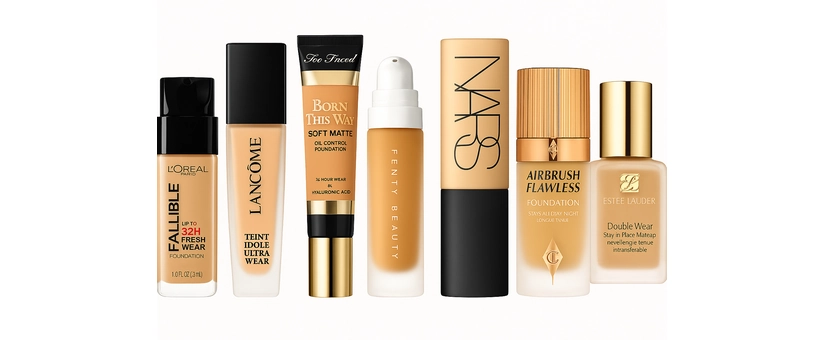 Top foundations for oily skin in 2025, including NARS, Estée Lauder, Fenty Beauty, L'Oréal, and more.